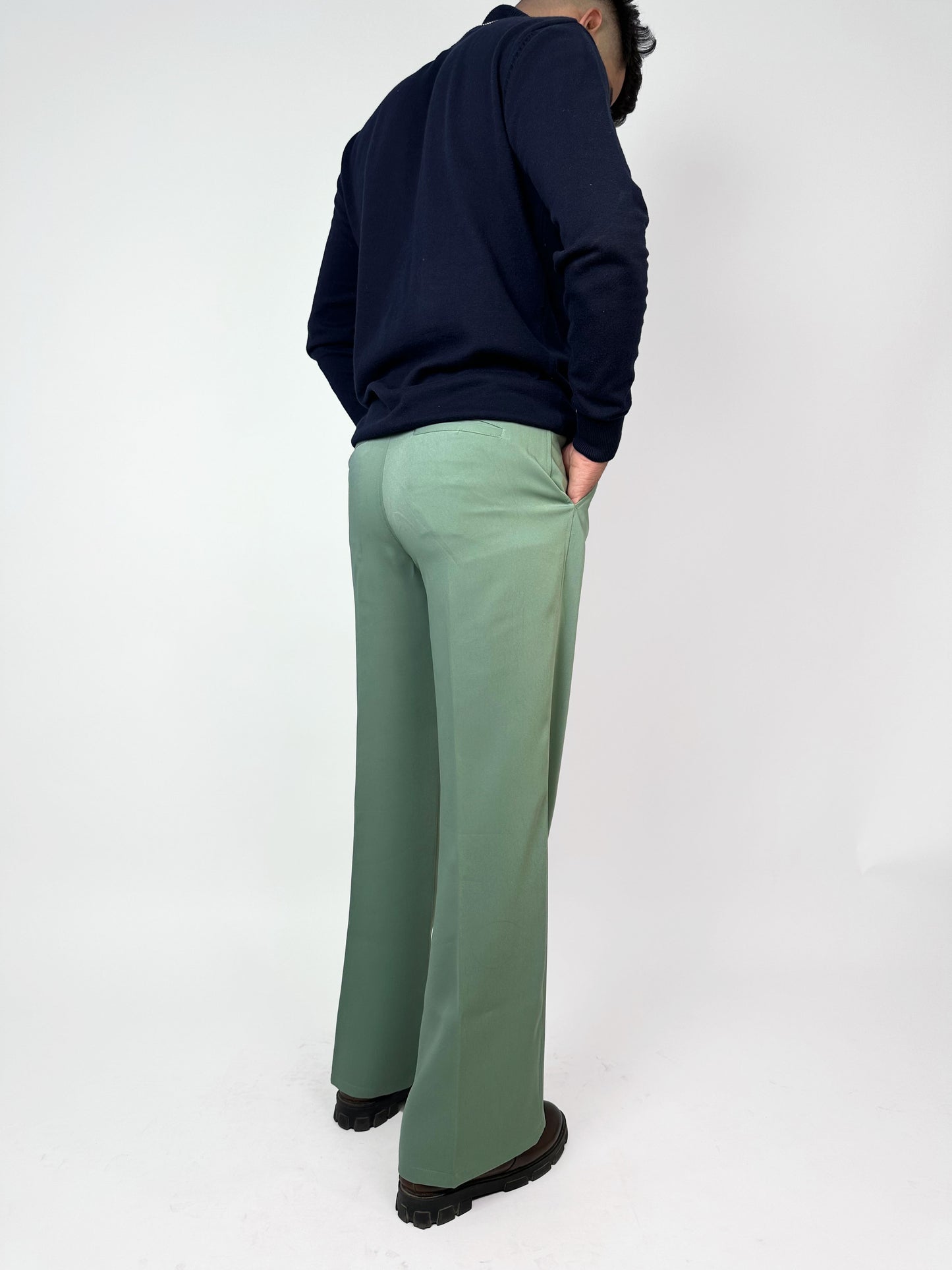 Eyolf Unisex Pleated Trouser- Sage Green