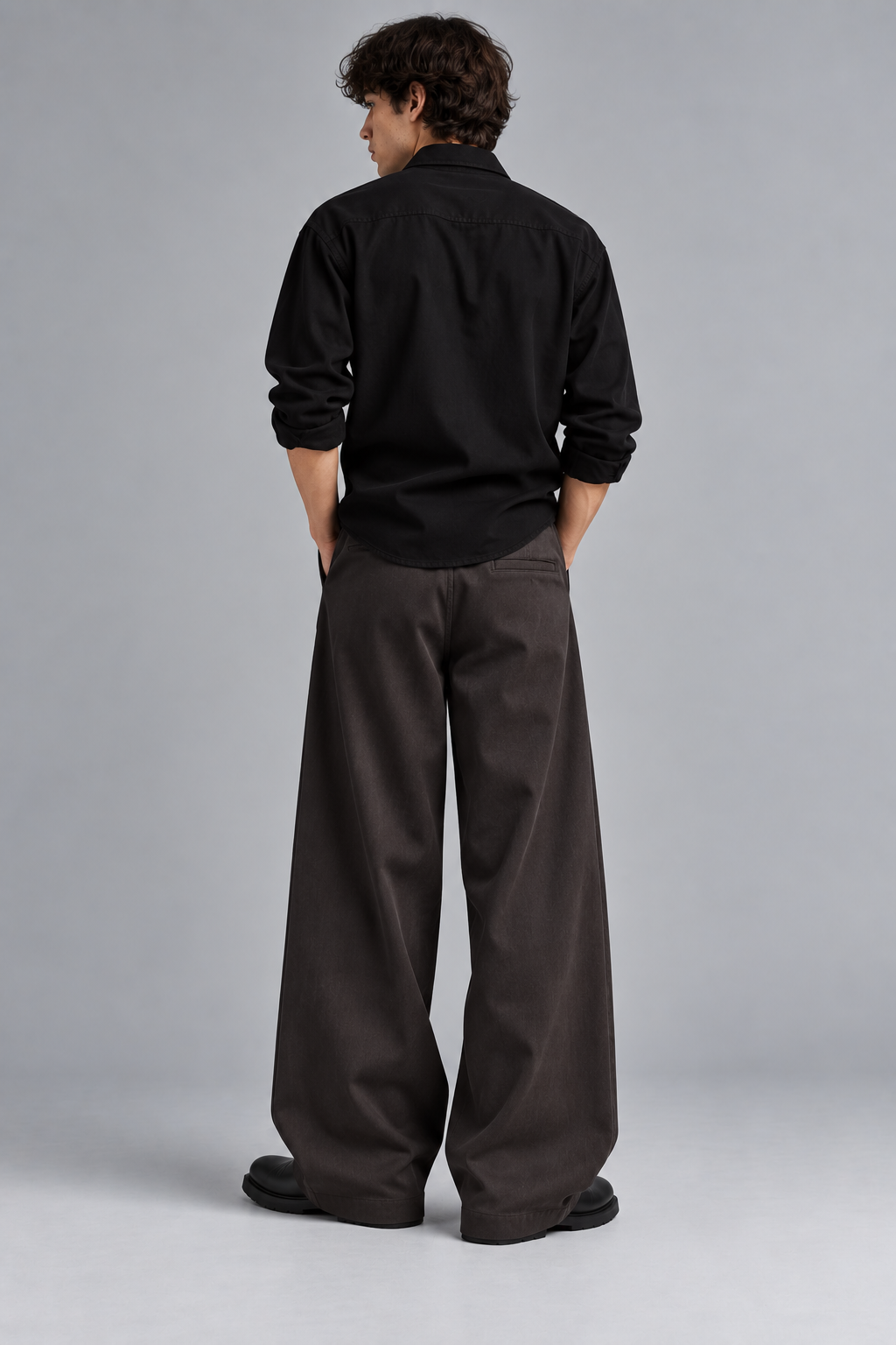 The Cotton-Flax Workwear Trouser-Chocolate Brown
