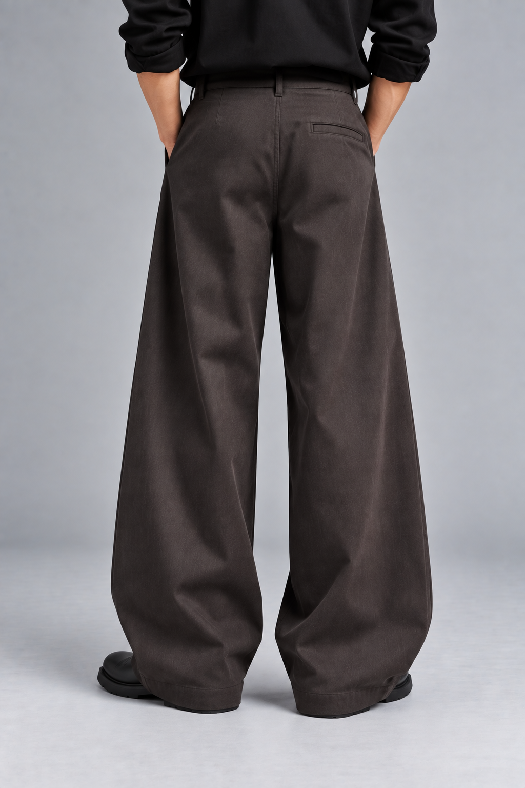 The Cotton-Flax Workwear Trouser-Chocolate Brown
