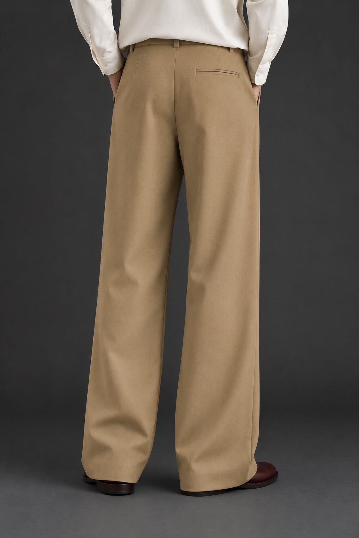 Men Straight Fit Trouser-Camel