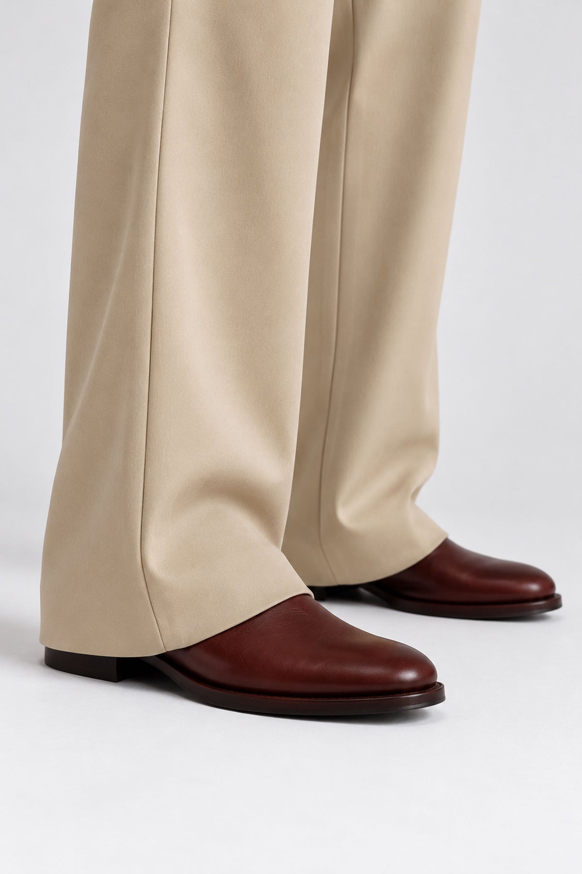 Men Straight Fit Trouser-Beige
