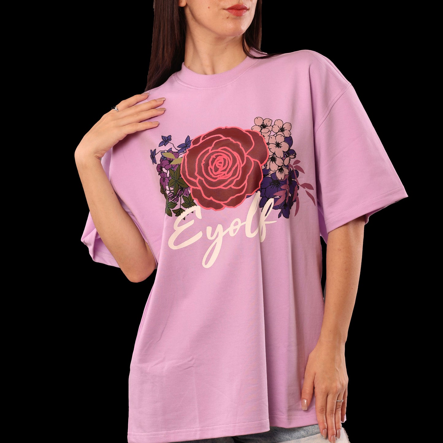 Flower Paradise Oversize Tshirt - Lavender