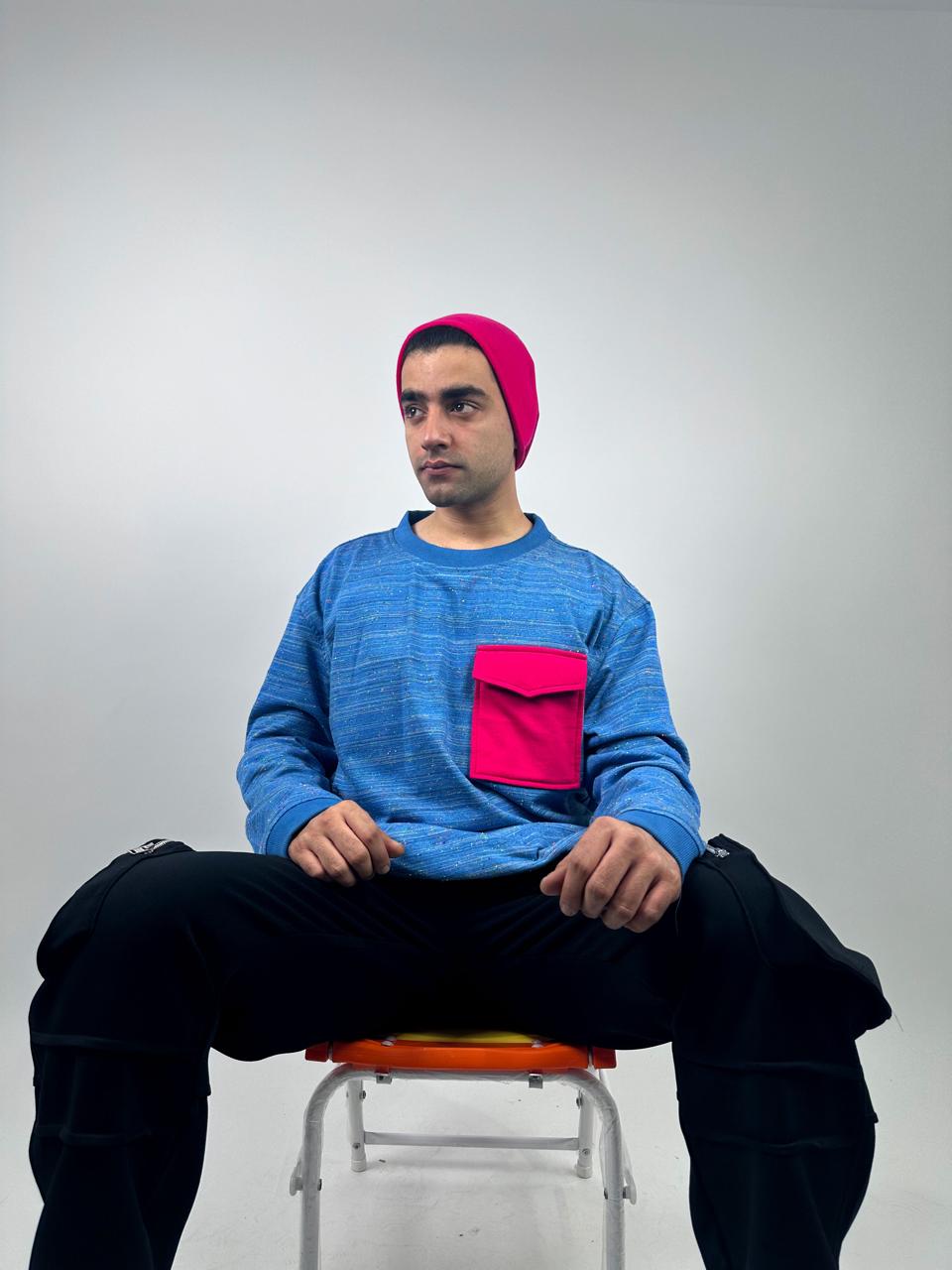 Men Popcorn Sweatshirt with pocket