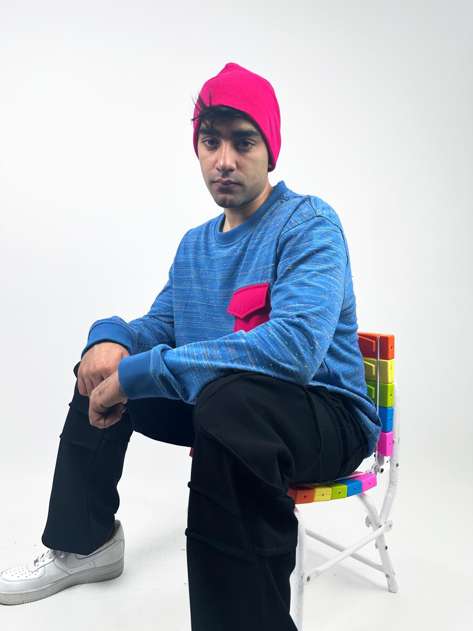 Men Popcorn Sweatshirt with pocket