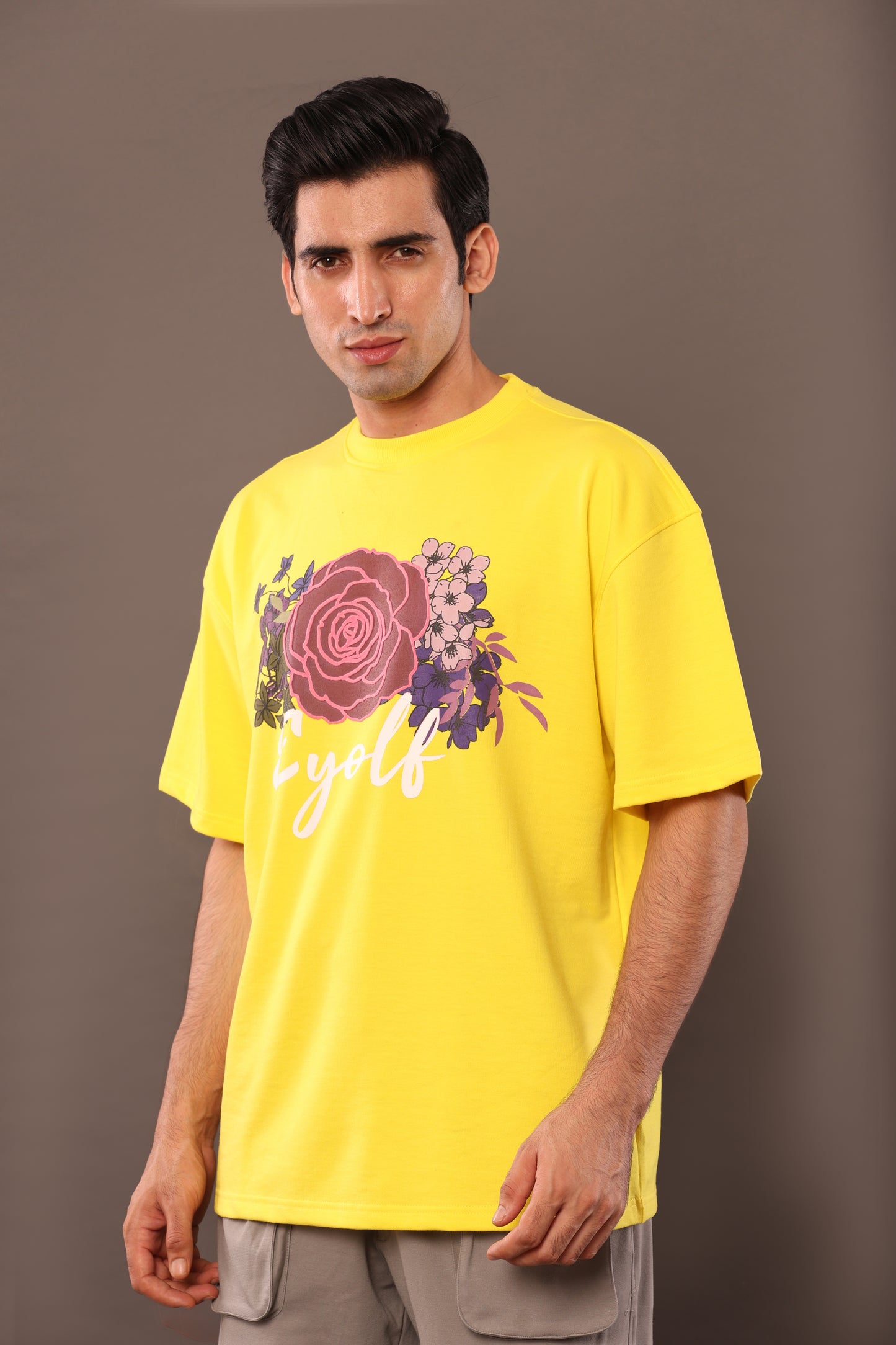 Flower Paradise oversize Tshirt- Yellow