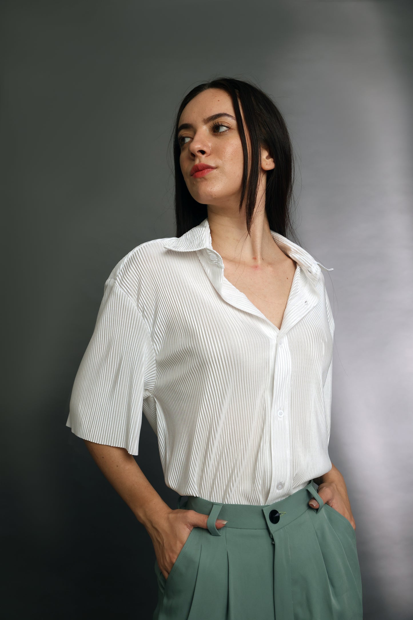 Unisex Loose Fit Shirt- White