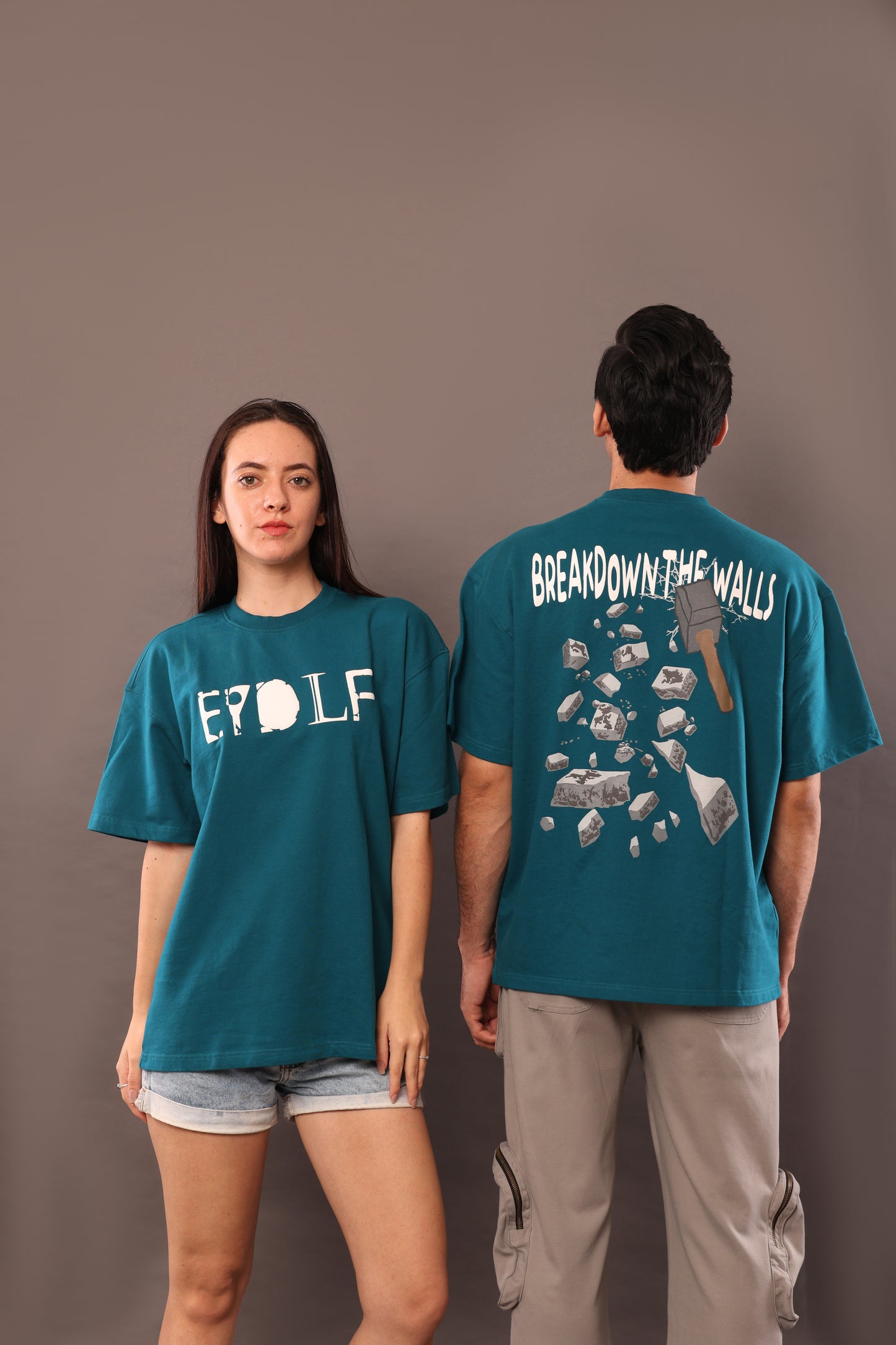 Breakthrough Boundaries Oversize Tshirt  - Teal Blue