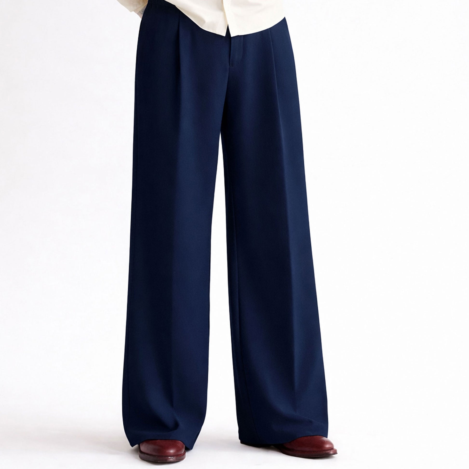 Wide Leg Pants- Navy Blue