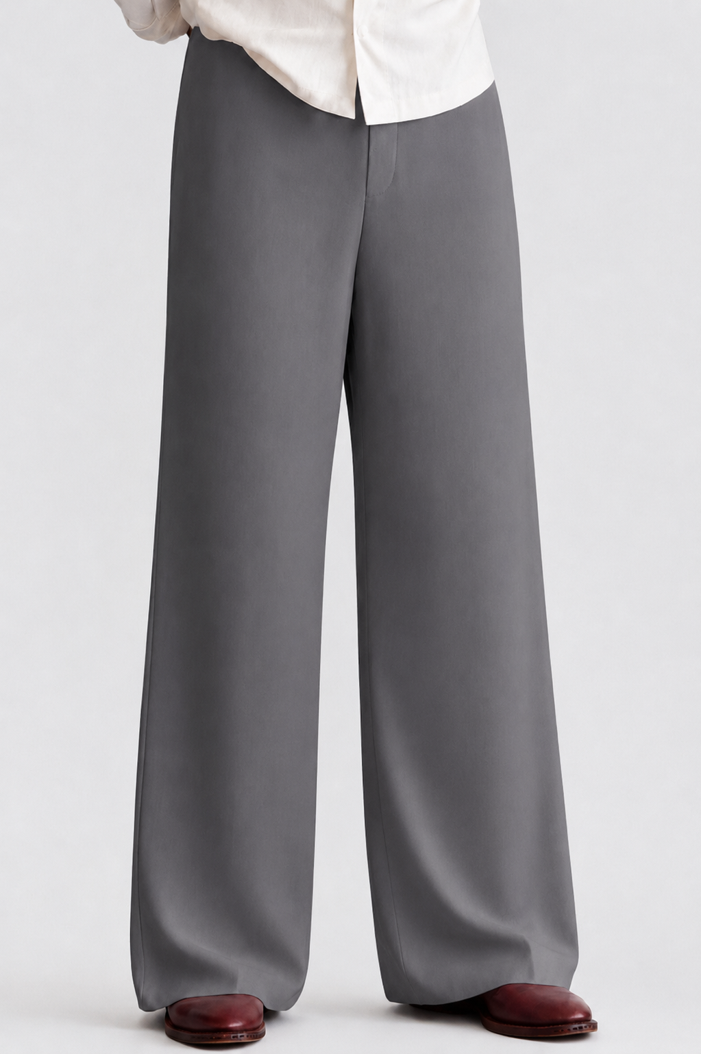 Wide Leg Pants-Grey