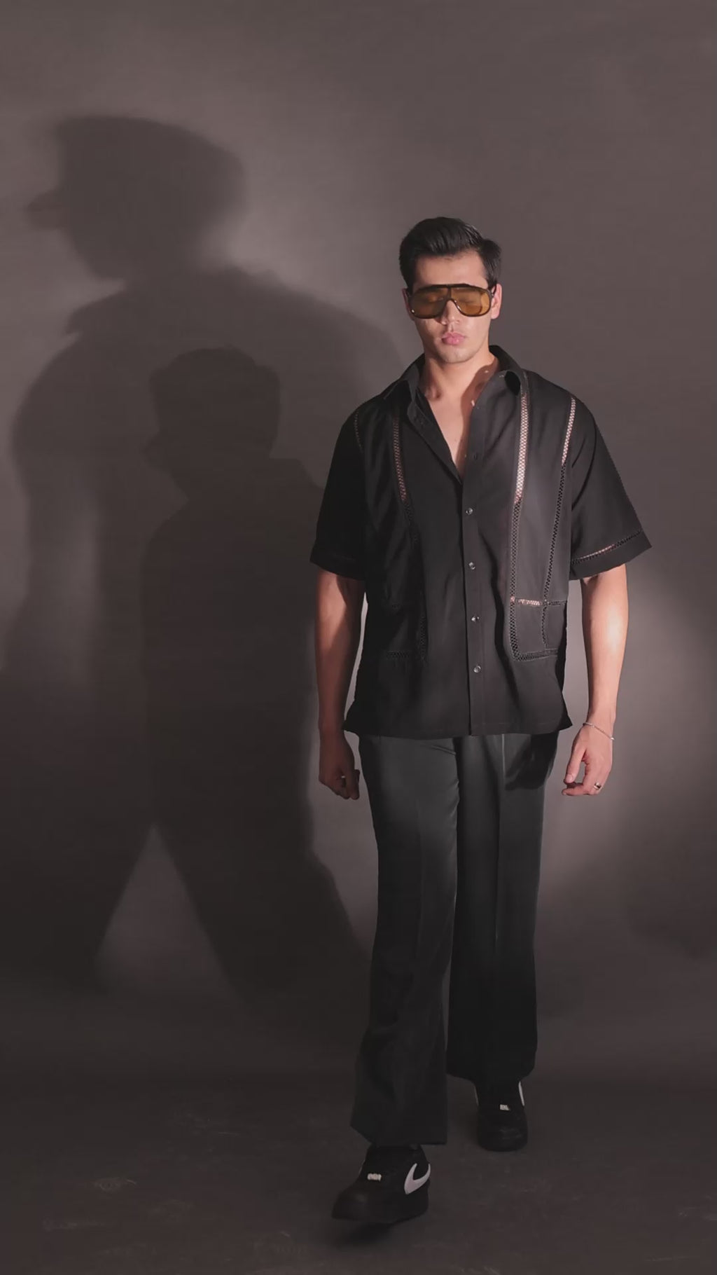 See Through Shirt- Black