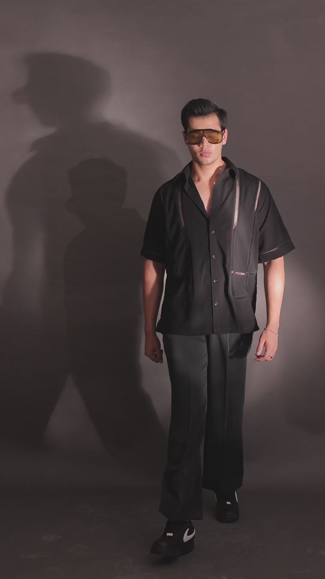 See Through Shirt- Black