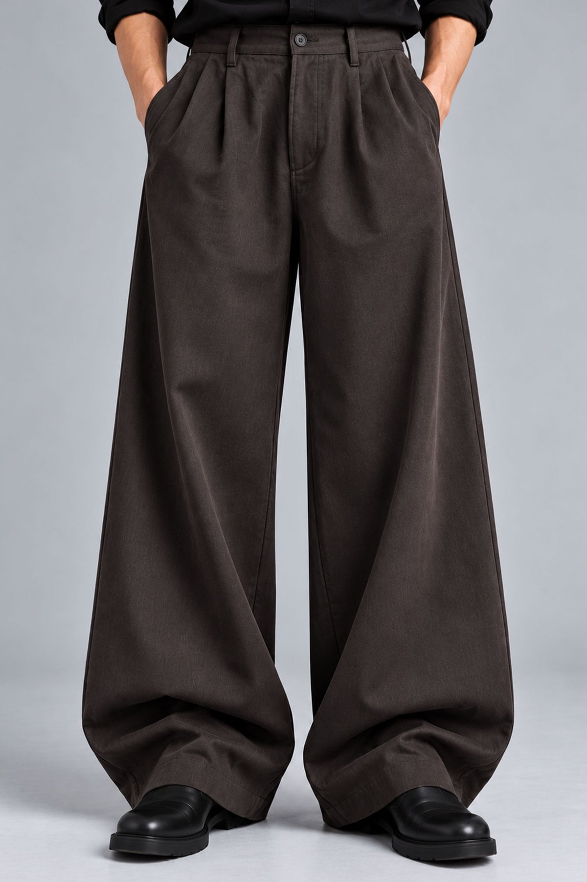 The Cotton-Flax Workwear Trouser-Chocolate Brown