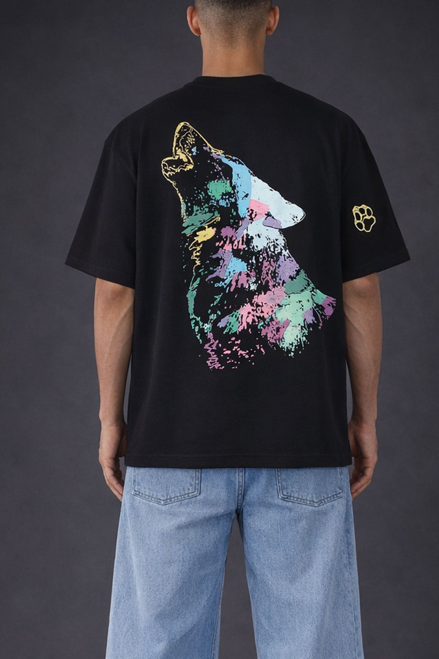 Eyolf Wolf Men Tshirt- Black